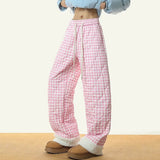 Boogzel Apparel Pastel Checkered Puffer Pants, view 4