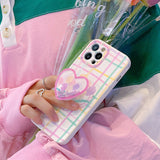Boogzel Apparel Pastel Grid iPhone Case, view 2