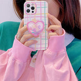 Boogzel Apparel Pastel Grid iPhone Case, view 3