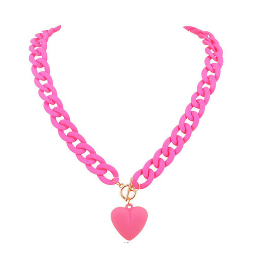 Boogzel Apparel Pastel Heart Necklace