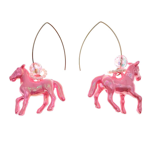 Boogzel Apparel Pastel Horse Earrings