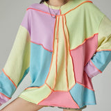 Boogzel Apparel Pastel Patchwork Oversized Sweatshirt, view 2