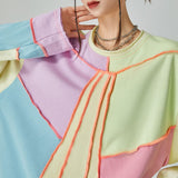 Boogzel Apparel Pastel Patchwork Oversized Sweatshirt, view 4
