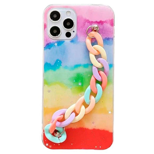 Boogzel Apparel Pastel Rainbow Chain iPhone Case