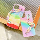 Boogzel Apparel Pastel Rainbow Chain iPhone Case, view 3