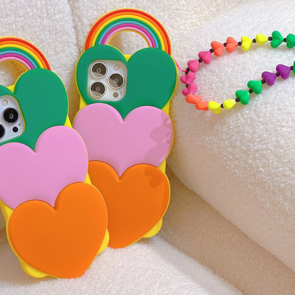 Boogzel Apparel Pastel Rainbow Heart iPhone Case