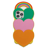 Boogzel Apparel Pastel Rainbow Heart iPhone Case, view 2