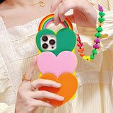 Boogzel Apparel Pastel Rainbow Heart iPhone Case, view 3