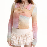 Boogzel Apparel Pastel Rainbow Knit Top, view 2