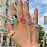 Boogzel Apparel Pastel Shell Anxiety Ring ๐, view 2