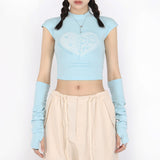 Boogzel Apparel Pastel Soft Girl Tee with Arm Warmers, view 2