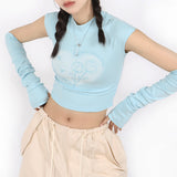 Boogzel Apparel Pastel Soft Girl Tee with Arm Warmers, view 4