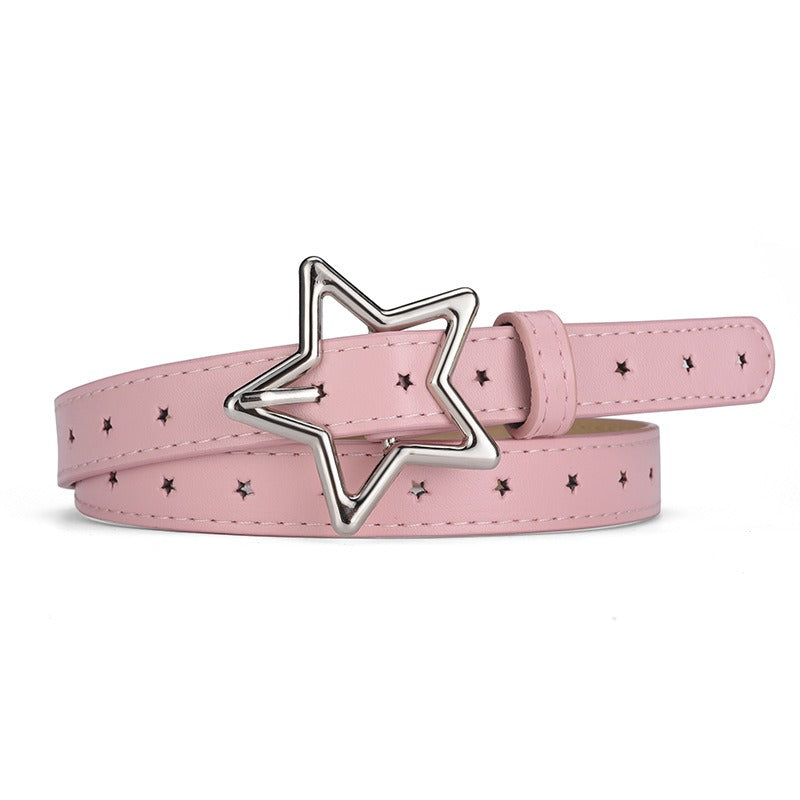 Boogzel Apparel Y2K Pastel Star Buckle Belt