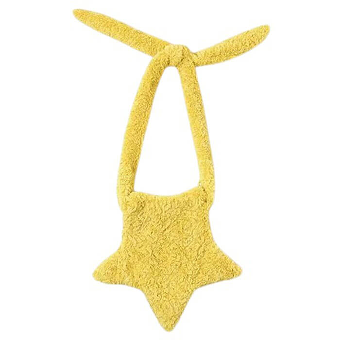 Boogzel Apparel Pastel Star-Shaped Fuzzy Bag
