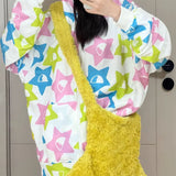 Boogzel Apparel Pastel Star-Shaped Fuzzy Bag, view 3