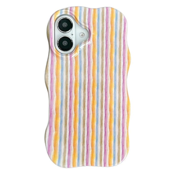 Boogzel Apparel Pastel Wavy Striped iPhone Case