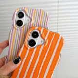 Boogzel Apparel Pastel Wavy Striped iPhone Case, view 3