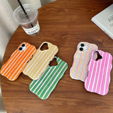 Boogzel Apparel Pastel Wavy Striped iPhone Case, view 5
