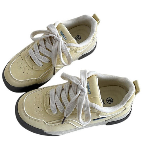 Boogzel Apparel Pastel Yellow Aesthetic Sneakers
