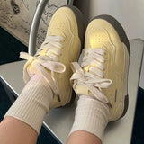 Boogzel Apparel Pastel Yellow Aesthetic Sneakers, view 4