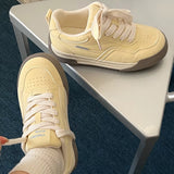 Boogzel Apparel Pastel Yellow Aesthetic Sneakers, view 6