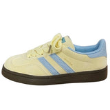Boogzel Apparel Pastel Yellow & Blue Stripe Sneakers, view 2