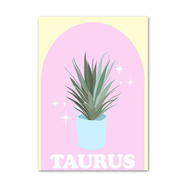 Boogzel Apparel Pastel Zodiac Signs Canvas Poster