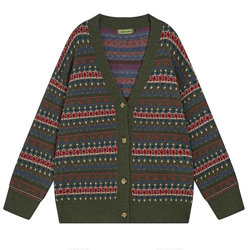 Boogzel Apparel Patterned Knit Oversized Cardigan