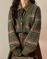 Boogzel Apparel Patterned Knit Oversized Cardigan, view 3
