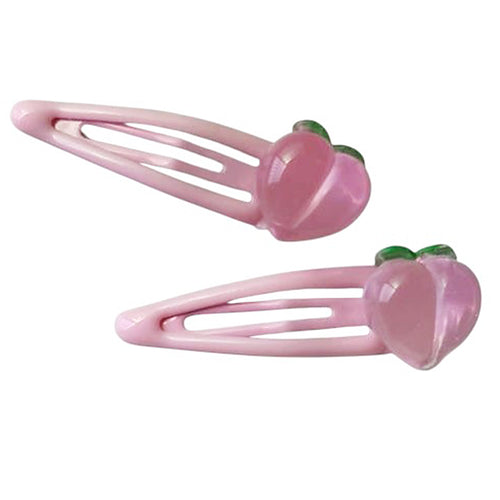 Boogzel Apparel Peach Hair Clips 4 Pcs Set