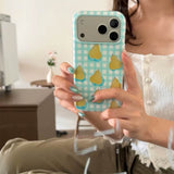 Boogzel Apparel Pear Checkered iPhone Case, view 5