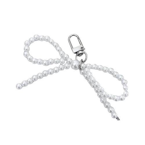 Boogzel Apparel Pearl Beaded Bow Keychain