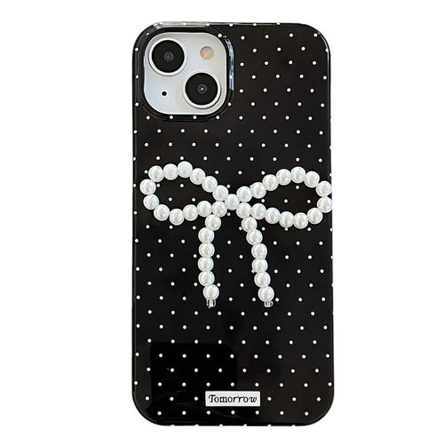 Boogzel Apparel Pearl Bow Polka Dot IPhone Case