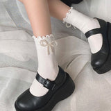 Boogzel Apparel Pearl Bow Socks, view 4