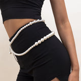 Boogzel Apparel Pearl Chain Belt, view 3