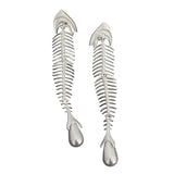 Boogzel Apparel Pearl Drop Fishbone Earrings, view 4