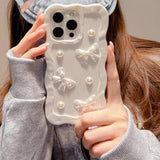 Boogzel Apparel Pearls & Bows iPhone Case, view 2