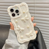 Boogzel Apparel Pearls & Bows iPhone Case, view 3