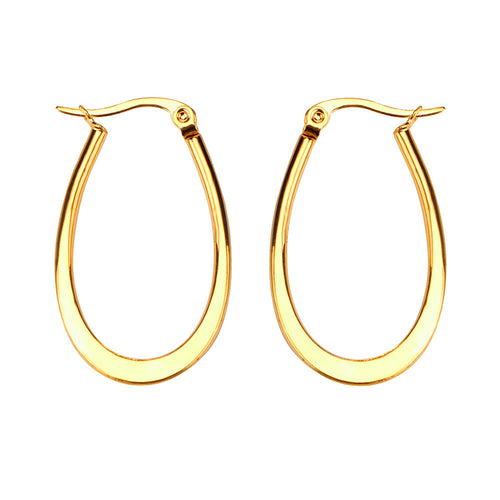 Boogzel Apparel Perfect Future Oval Hoop Earrings