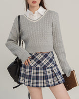 Boogzel Apparel Perfectly Preppy Plaid Pleated Skirt, view 5