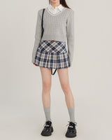 Boogzel Apparel Perfectly Preppy Plaid Pleated Skirt, view 6