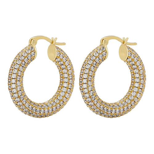 Boogzel Apparel Personal Growth Rhinestone Hoops