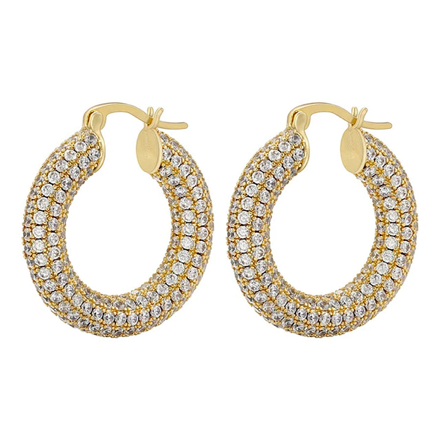 Boogzel Apparel Personal Growth Rhinestone Hoops