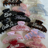 Boogzel Apparel Personalized Name Rhinestone Y2K Hair Claw, view 3