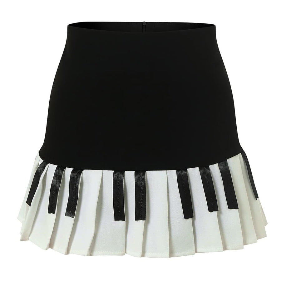 Boogzel Apparel Piano Key Pleated Skirt