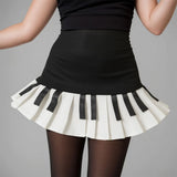 Boogzel Apparel Piano Key Pleated Skirt, view 2