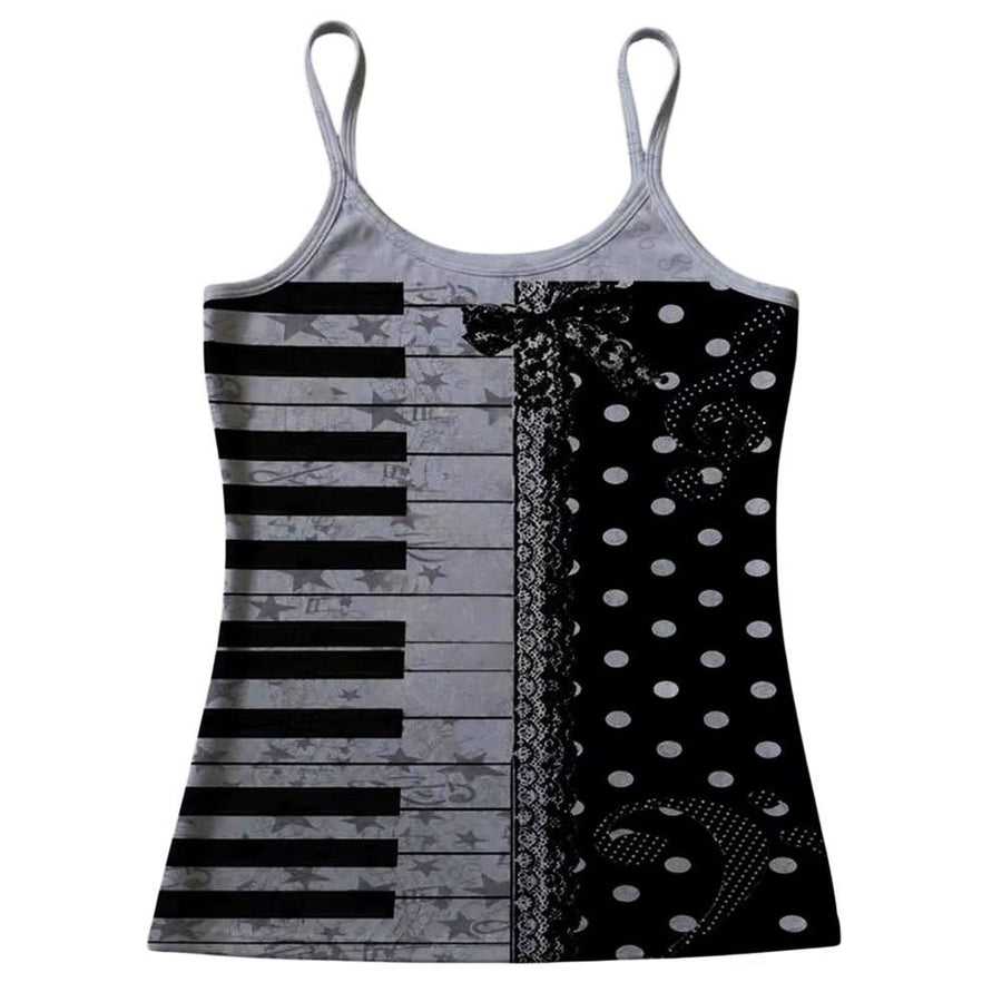 Boogzel Apparel Piano Key Print Tank Top