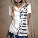 Boogzel Apparel Piano Keyboard V-Neck T-Shirt, view 2