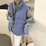 Boogzel Apparel Picnic Date Gingham Puffer Vest, view 4