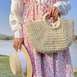 Boogzel Apparel Picnic Time Cottagecore Straw Bag, view 4